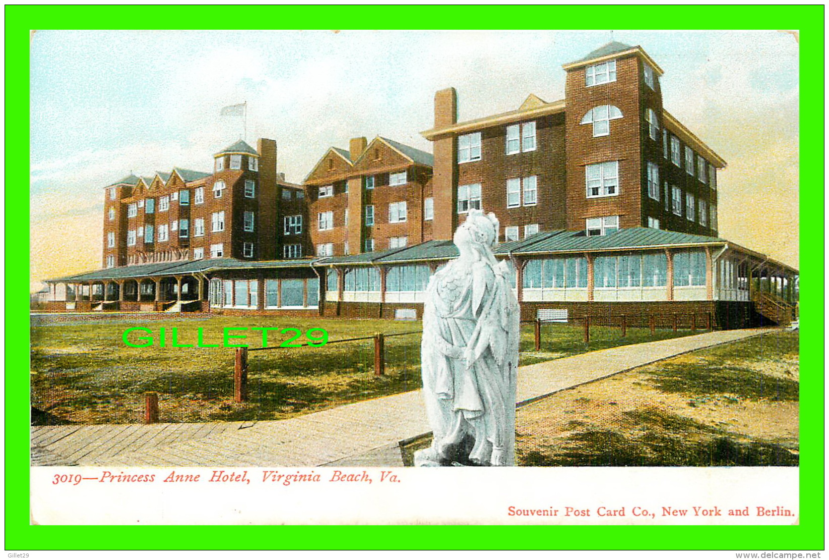 VIRGINIA BEACH, VA - PRINCESS ANNE HOTEL - SOUVENIR POST CARD - UNDIVIDED BACK - - Virginia Beach