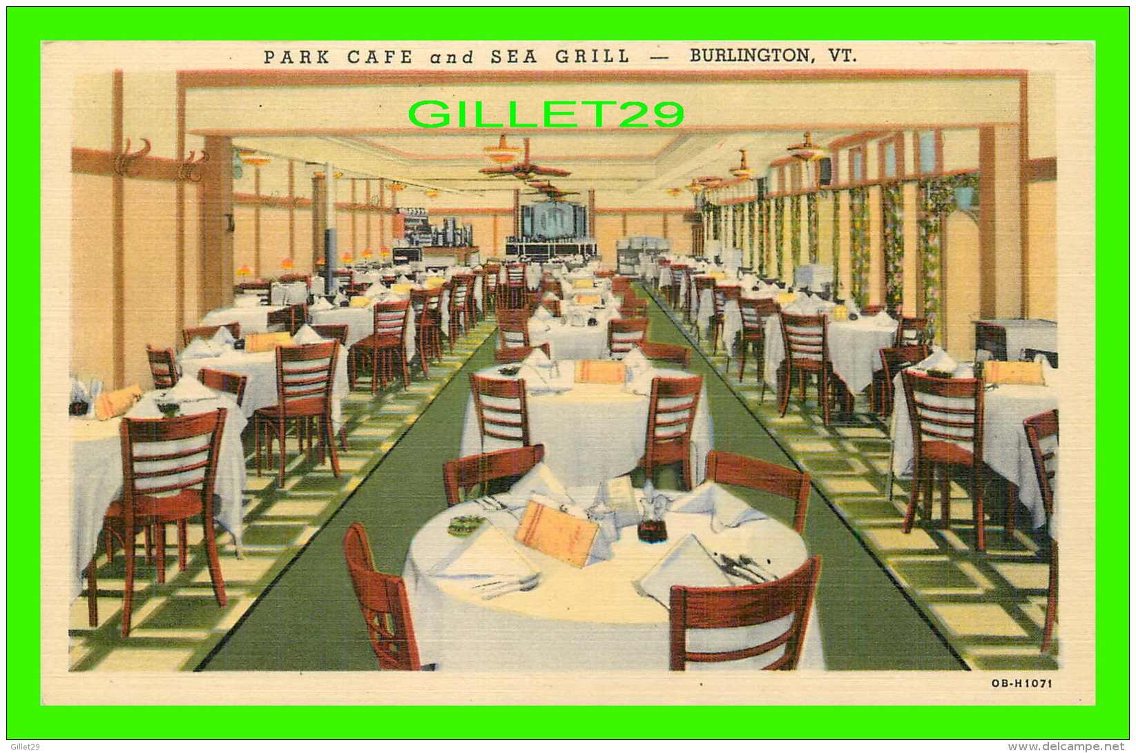 BURLINGTON, VT - PARK CAFE AND SEA GRILL - DINNER ROOM - - Burlington