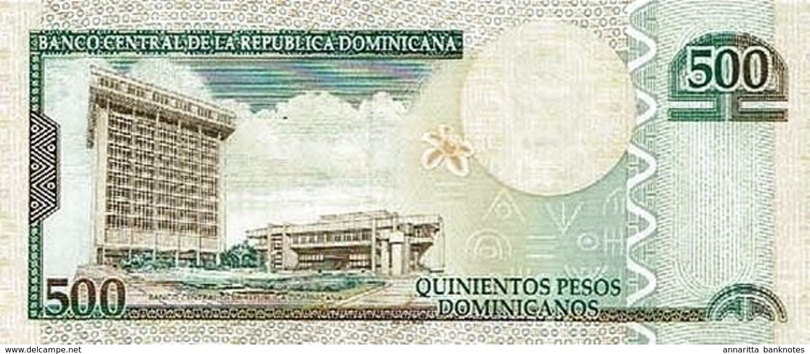 DOMINICAN REPUBLIC 500 PESOS DOMINICANOS 2011 P-186b UNC  [DO715a] - Dominicana