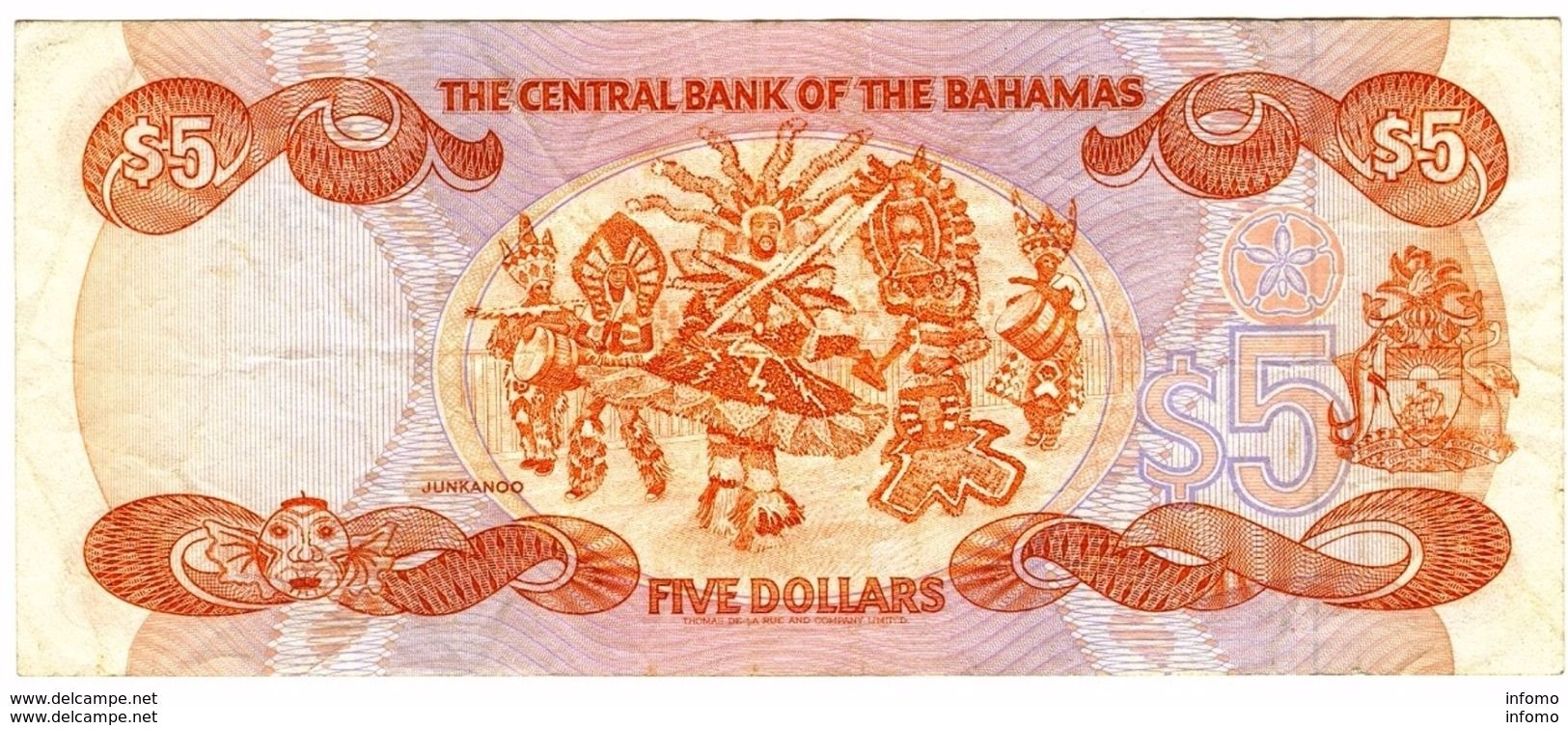 Bahamas 5 Dollars 1974 - Bahamas