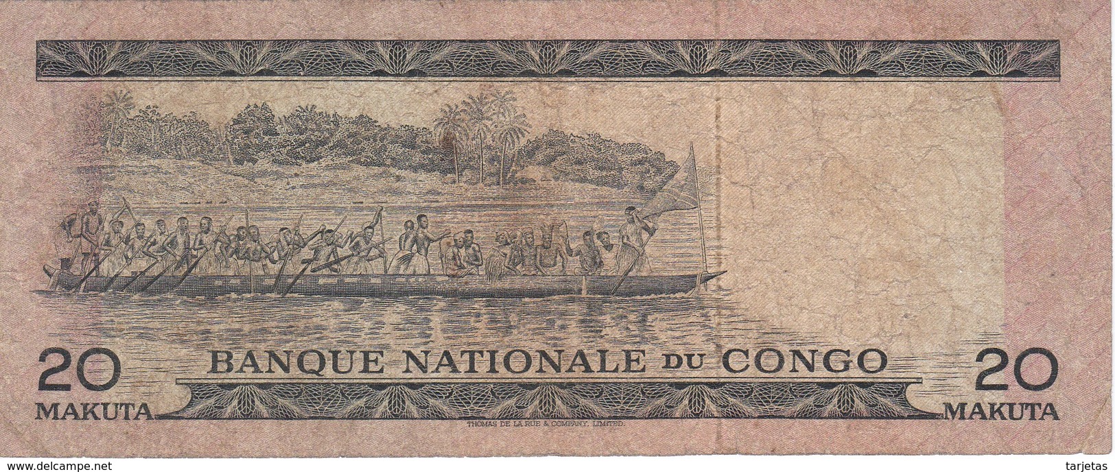 BILLETE DE EL CONGO DE 20 MAKUTA DEL AÑO 1970 (BANKNOTE) - República Democrática Del Congo & Zaire