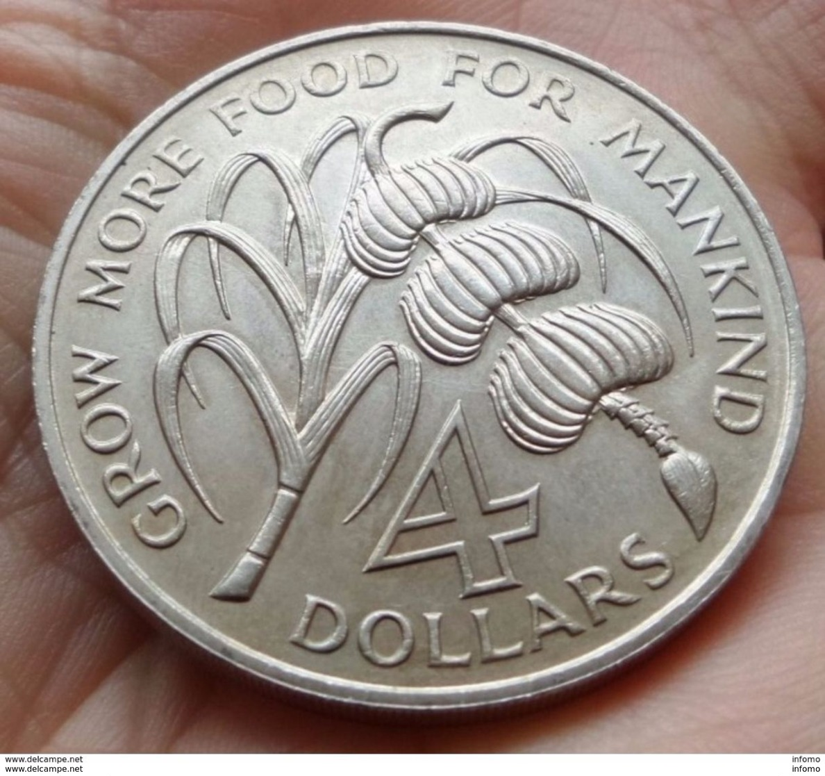 Barbados 4 Dollars 1970 FAO - Barbades