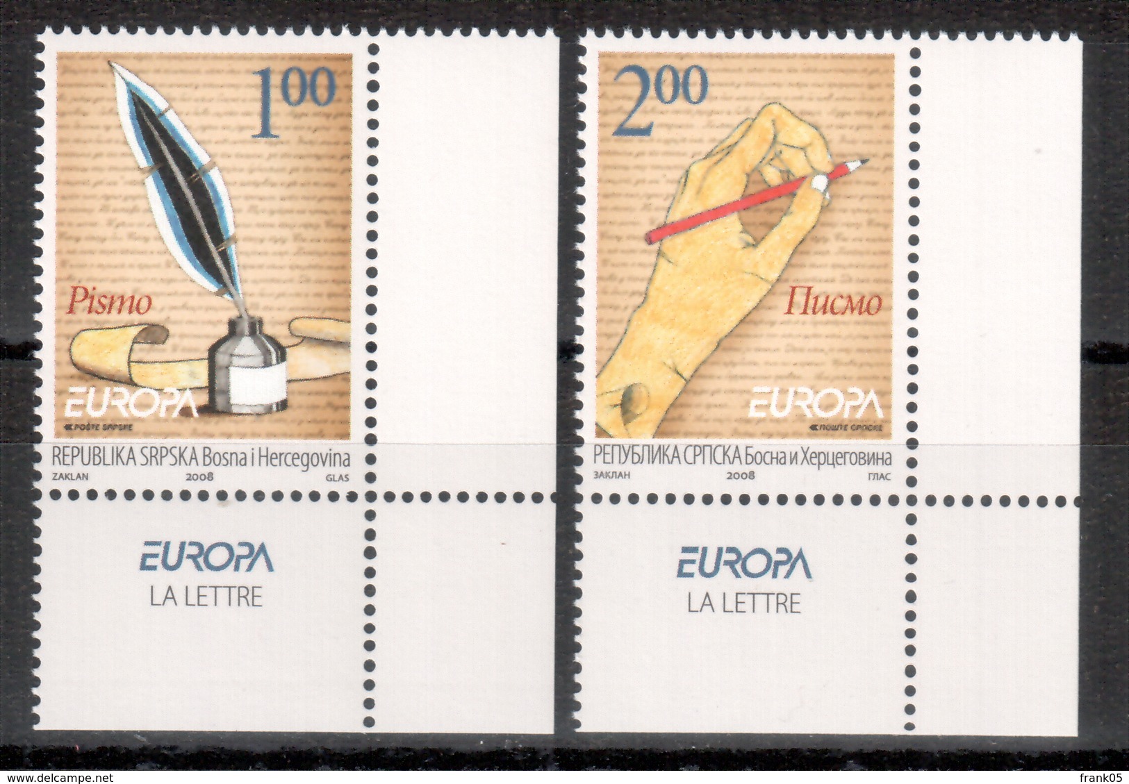 Bosnien-Herzegowina (serbisch) / Bosnia-Herzegowina (serbian Post) / Bosnie-Herzégovine 2008 Satz/set EUROPA ** - 2008