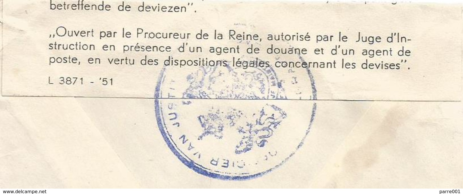 Nederland Netherlands 1953 The Hague Deviezen Controle Currency Control Censor Cover - Brieven En Documenten