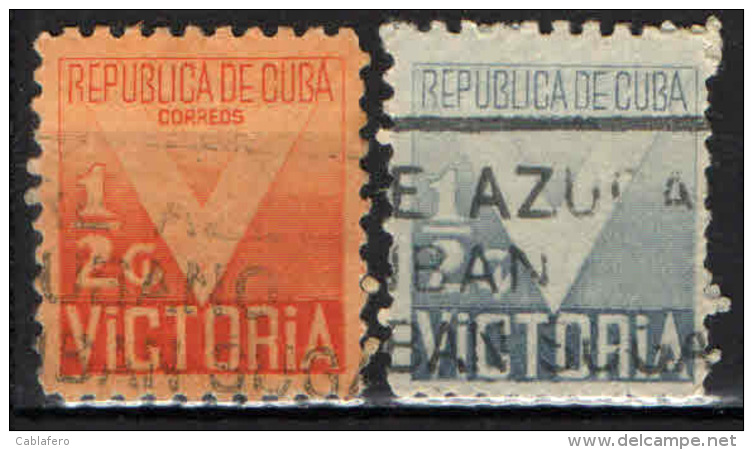 CUBA - 1942 - SIMBOLO DELLA VITTORIA - USATI - Segnatasse