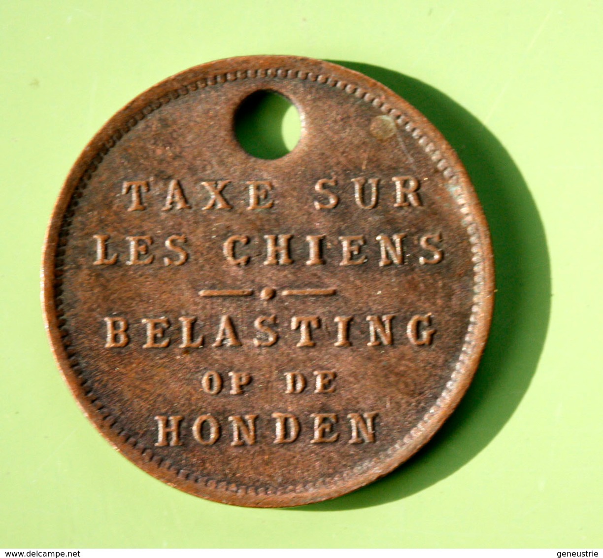 Jeton De Taxe Sur Les Chiens "Année 1926 - Belgique / Belgie" Médaille De Chien - Professionnels / De Société