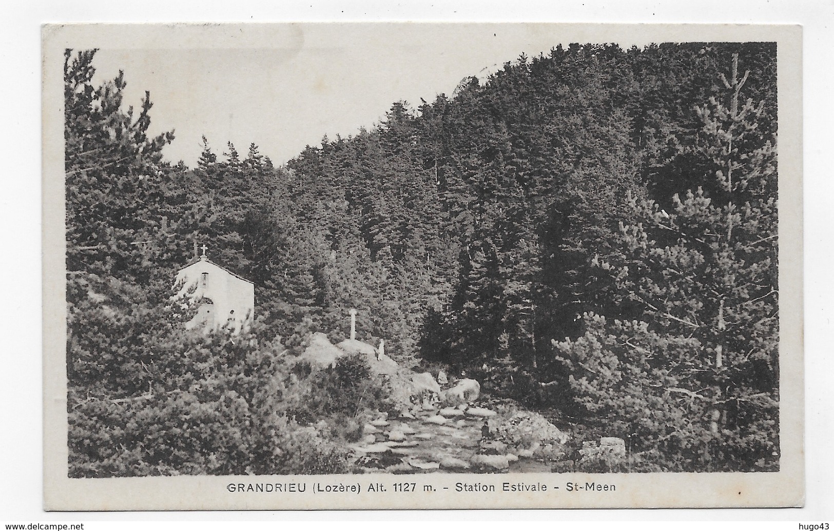 (RECTO / VERSO) GRANDIEU EN 1933 - STATION ESTIVAL - ST MAAN - CPA VOYAGEE - Gandrieux Saint Amans