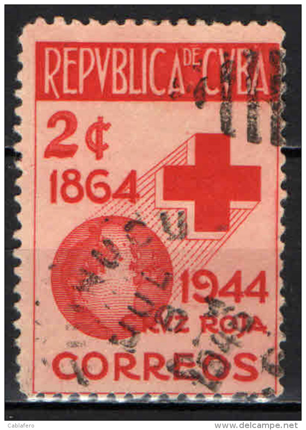 CUBA - 1946 - 80° ANNIVERSARIO DELLA CROCE ROSSA - USATO - Oblitérés