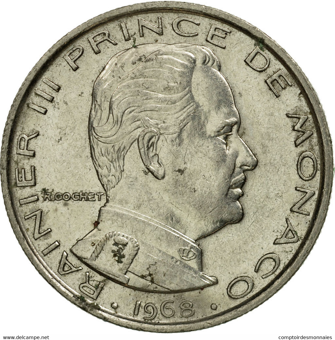 Monnaie, Monaco, Rainier III, Franc, 1968, TB+, Nickel, Gadoury:MC 150, KM:140 - 1960-2001 Nouveaux Francs