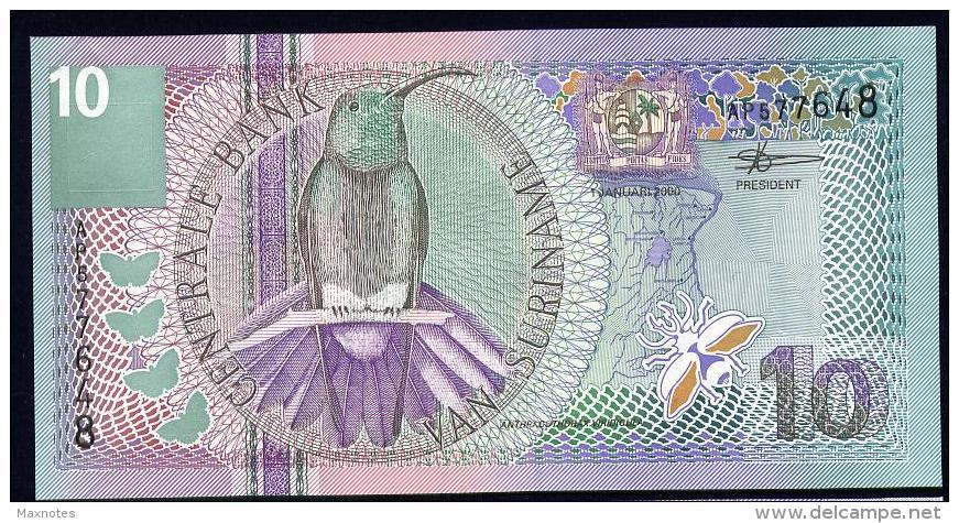 SURINAME : Banconota 10 Gulden 2000 - P147 - FDS - Surinam