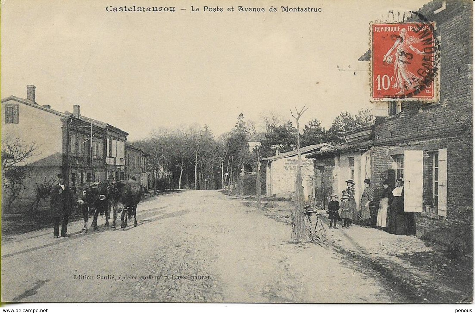 CASTEMAUROU   La Poste Et Avenue De Montastruc - Autres & Non Classés