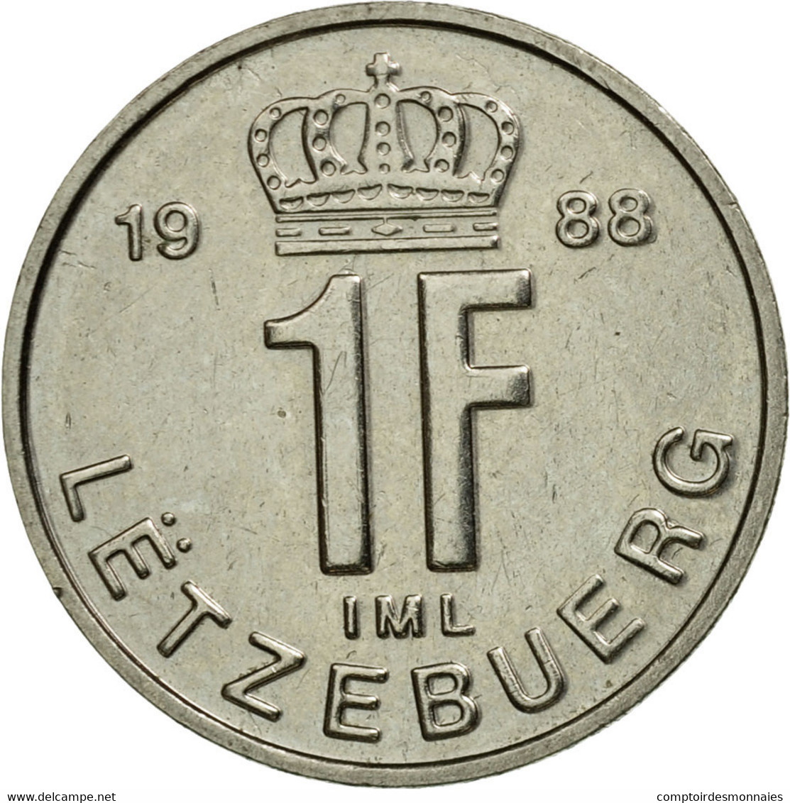 Monnaie, Luxembourg, Jean, Franc, 1988, TTB, Nickel Plated Steel, KM:63 - Luxembourg