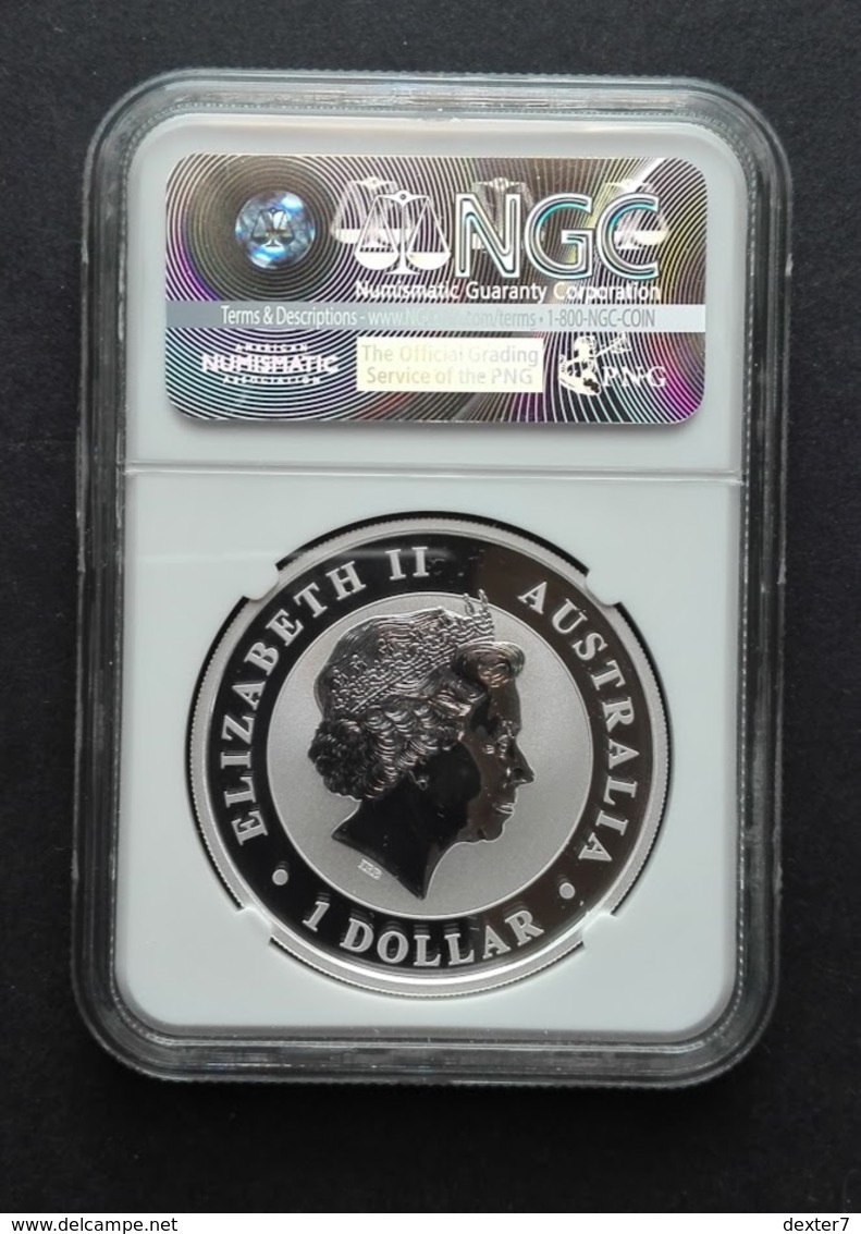 Australia, Wedge Tailed Eagle 1 Oz 2017 Silver 999 Pure In SLAB GEM BU NGC - 1 Oncia Argento Puro Bullion Perth Min - Sets Sin Usar &  Sets De Prueba