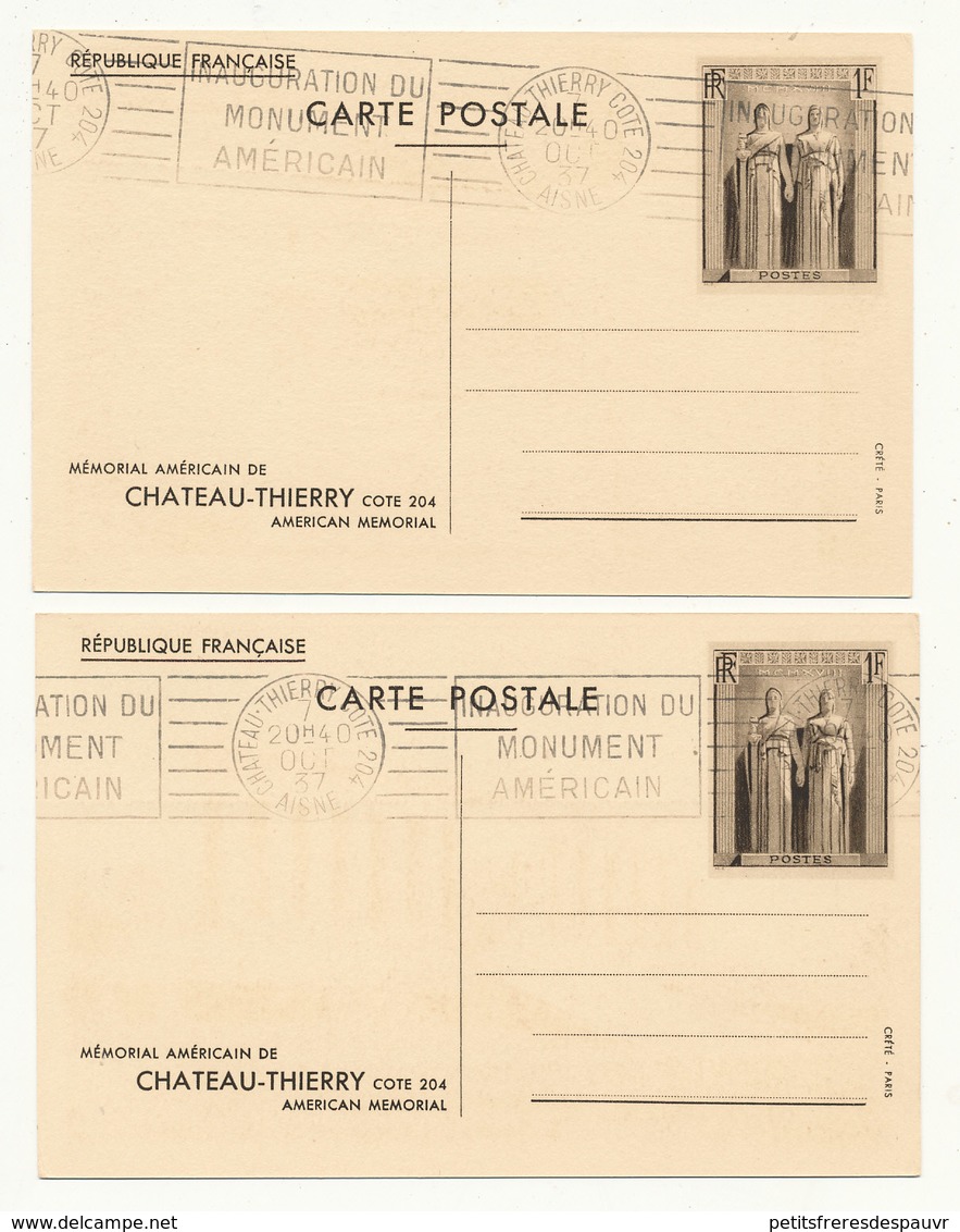 FRANCE 10 Entiers Années 1938/39 / Stationnary Post Cards (Autralian & American Memorial + Normandie + Exibition NY) - Standard Postcards & Stamped On Demand (before 1995)