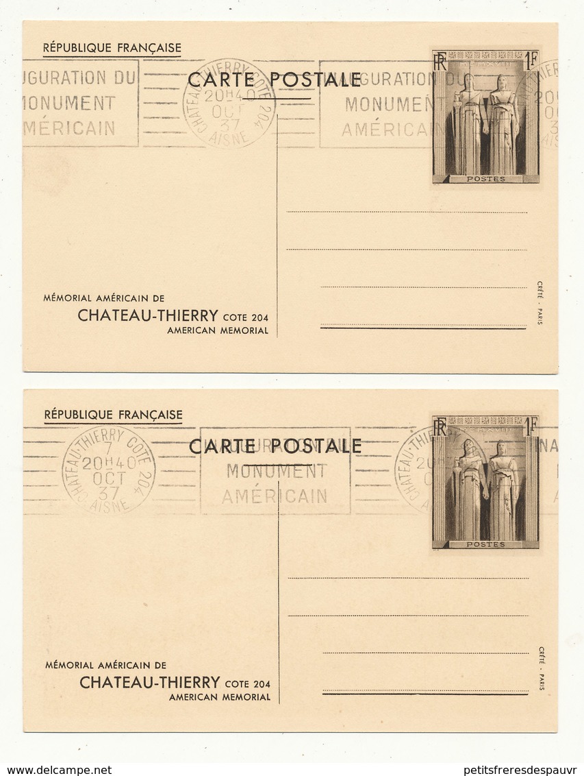 FRANCE 10 Entiers Années 1938/39 / Stationnary Post Cards (Autralian & American Memorial + Normandie + Exibition NY) - Standard Postcards & Stamped On Demand (before 1995)