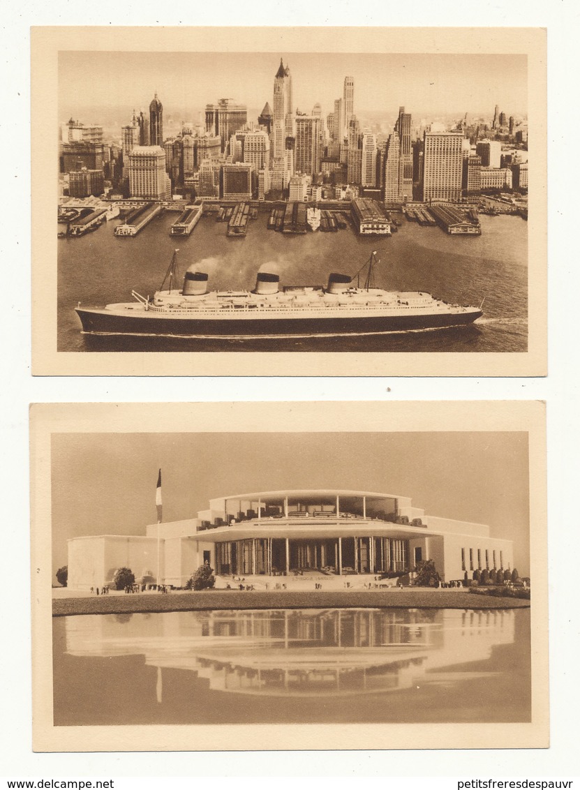 FRANCE 10 entiers années 1938/39 / Stationnary post cards (Autralian & American Memorial + Normandie + Exibition NY)