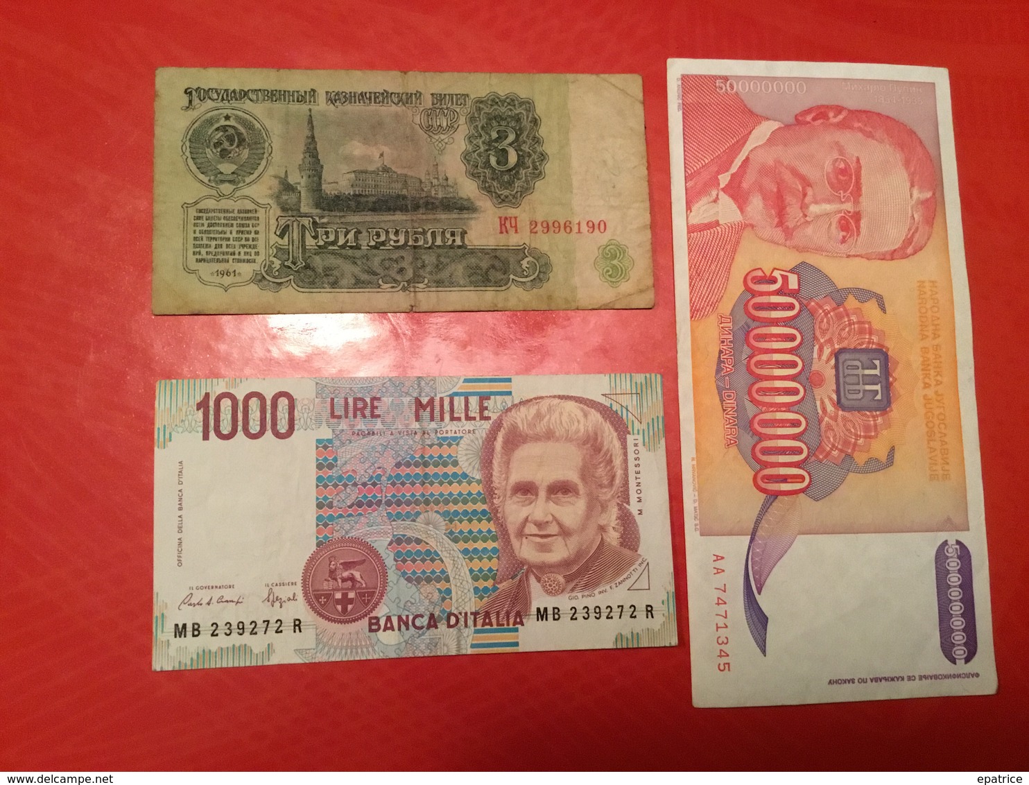 LOT DE 3 BILLETS VOIR LE SCAN - Kiloware - Banknoten