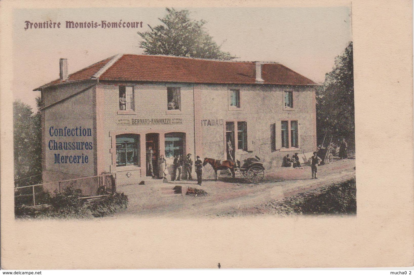 54 - HOMECOURT - MONTOIS - FRONTIERE - MAGASIN DE CHAUSSURES ANNOVAZZI - CARTE RARE - Homecourt