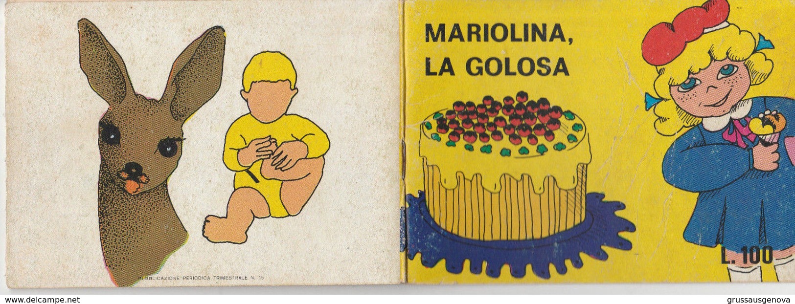 MARIOLINA LA GOLOSA DISEGNO DI AURELIA RAFFO FUMETTO DA COLLEZIONE FIABE PER I BIMBI FOLLETTO EDITORE (DOC5 SC1 FORMATO - Bambini E Ragazzi