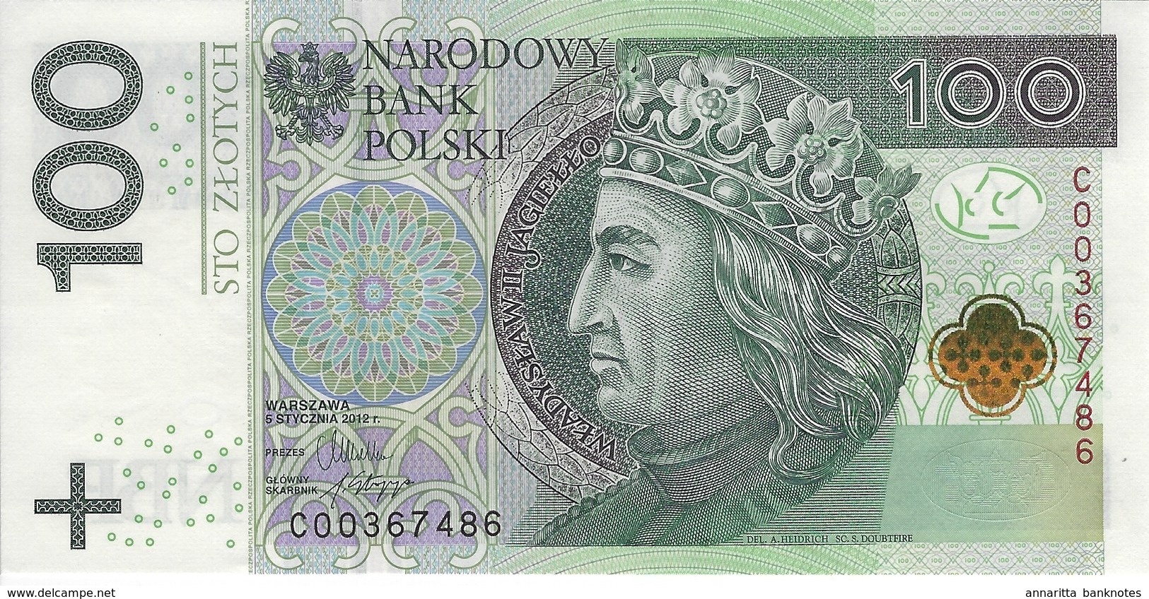 POLAND 100 ZŁOTYCH 2012 (2014) P-186a UNC  [PL862a] - Poland