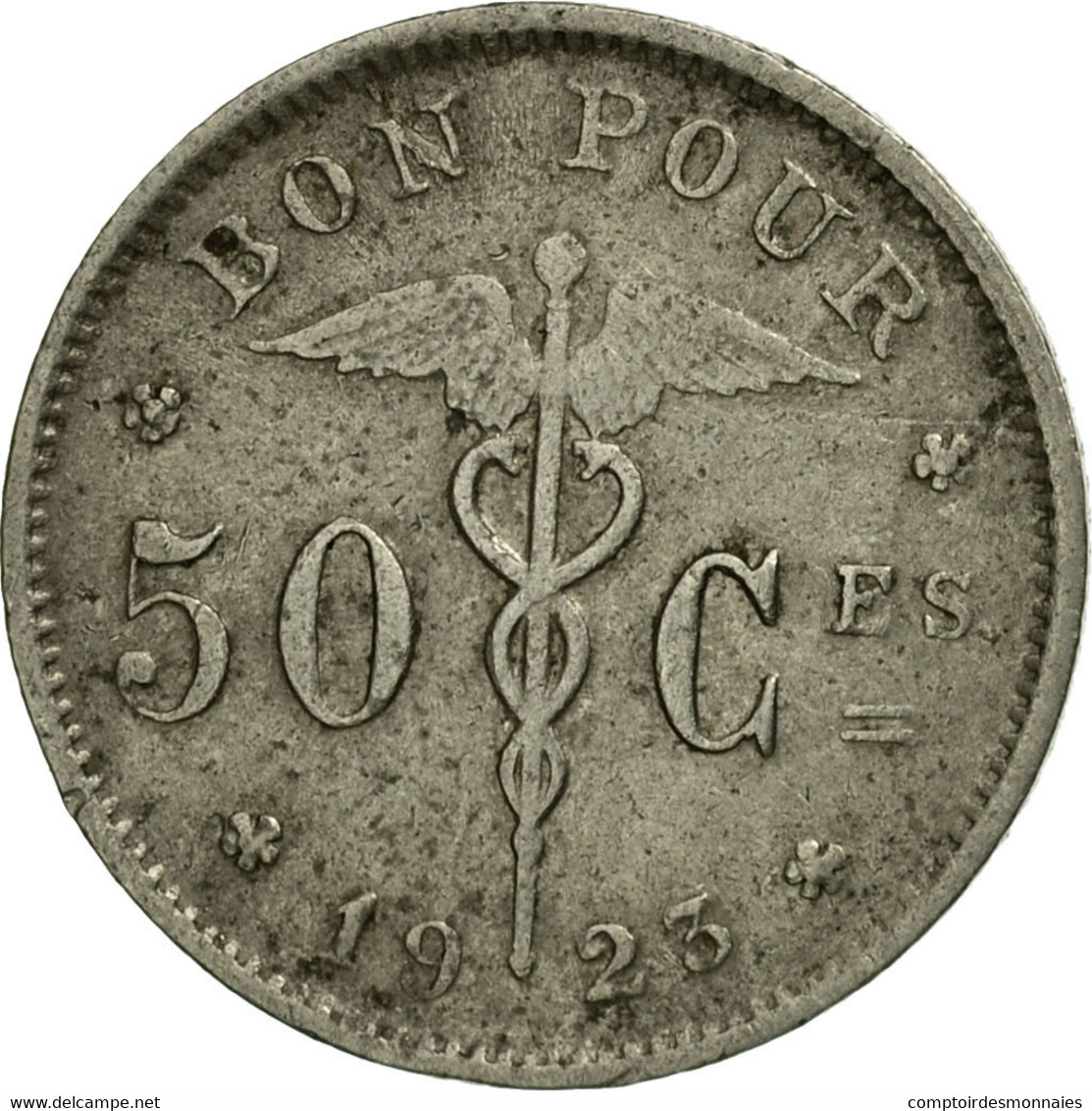 Monnaie, Belgique, 50 Centimes, 1923, TB+, Nickel, KM:87 - 50 Centimes