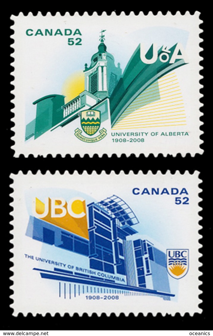 Canada (Scott No.2263i-64i - Université De Colombie Britanique / British Colombia University) [**] NOTE-DC - Neufs