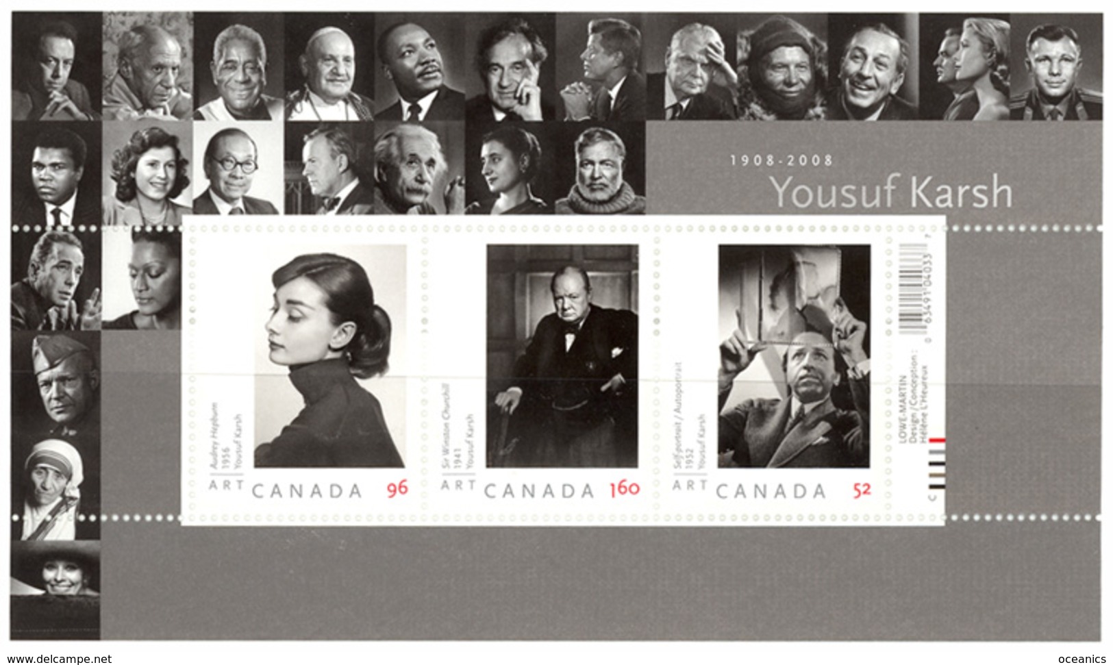 Canada (Scott No.2271 - Yousuf Karsh) [**] BF / SS - Blocks & Sheetlets