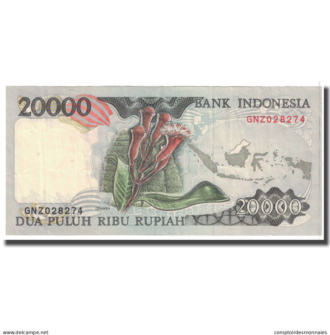 Billet, Indonésie, 20,000 Rupiah, 1992, KM:132a, TTB - Indonésie