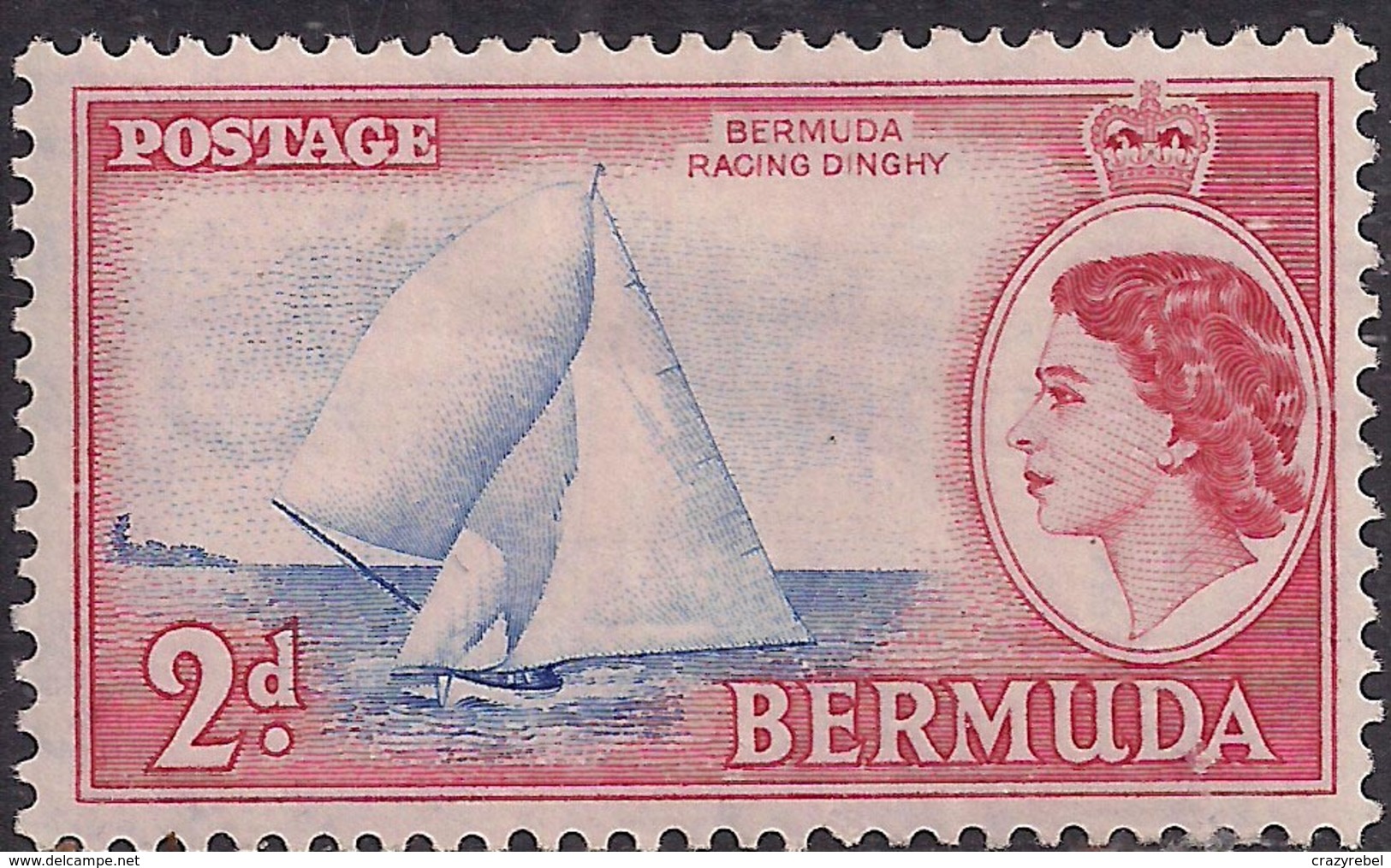 Bermuda 1953 - 62 QE2 2d Victory 11 Dinghy MM SG 138 ( H1141 ) - Bermuda