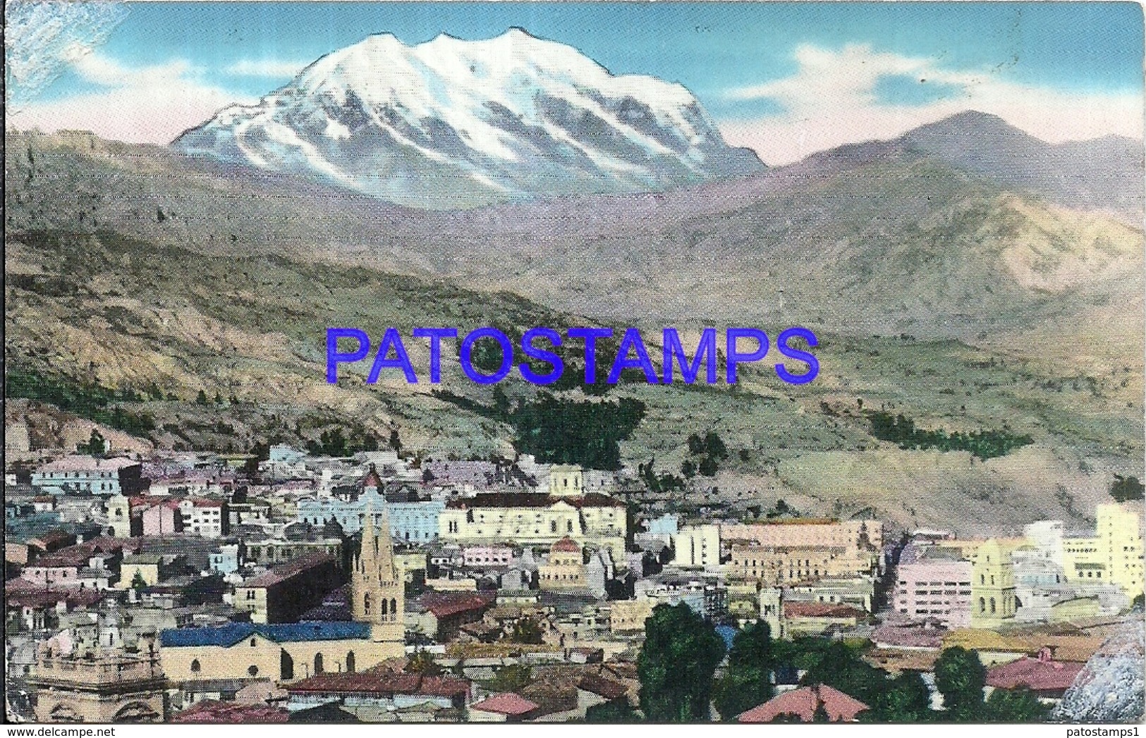 101431 BOLIVIA LA PAZ VISTA PANORAMICA CIRCULATED TO COSTA RICA POSTAL POSTCARD - Bolivie