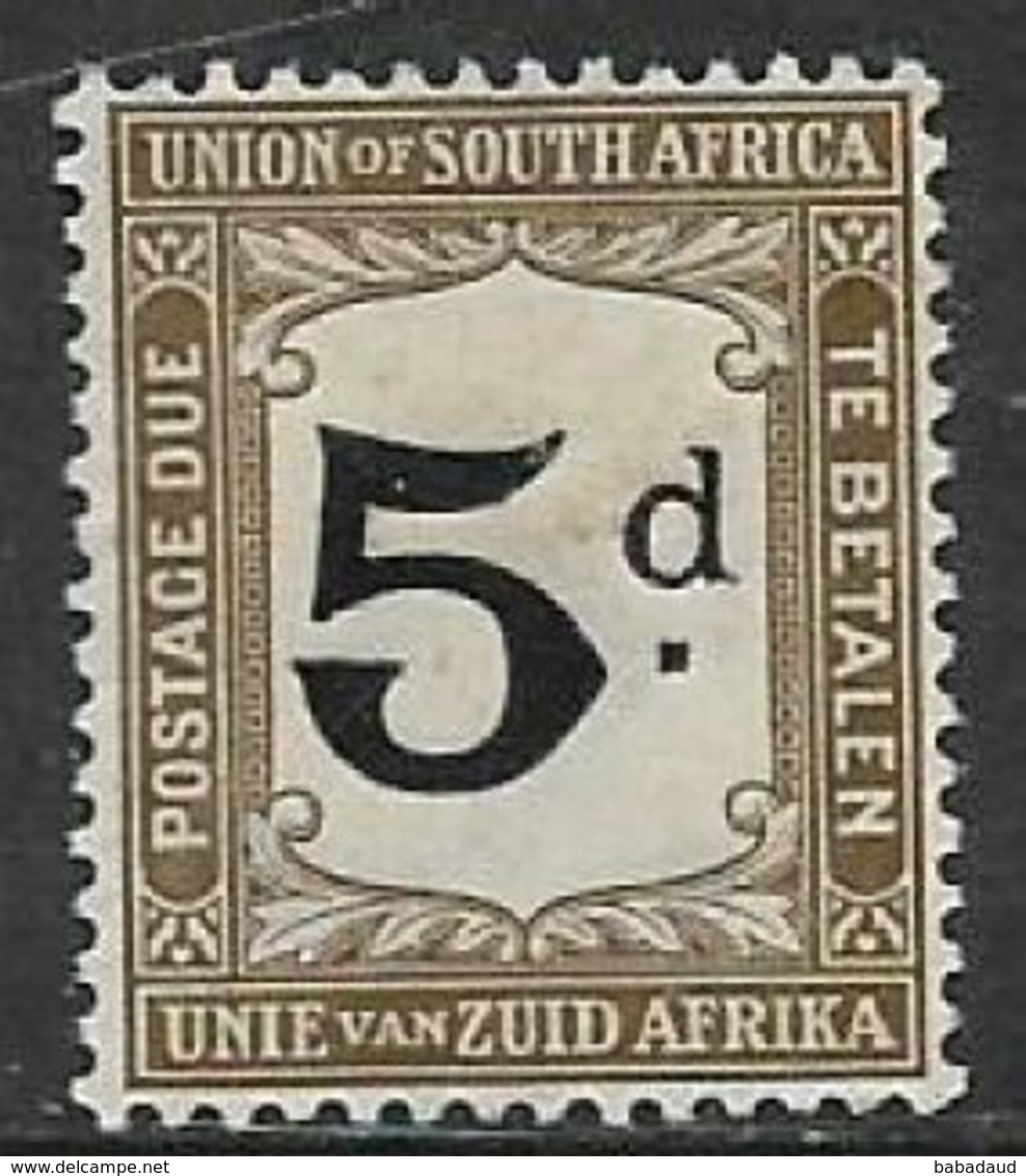 South Africa, 1915, 5d Black & Sepia, Postage Due, MH * - Postage Due