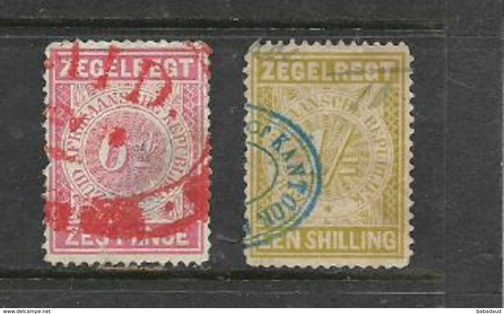 South  Africa 1/2d DOUANE, Cape Of Good Hope 1/2d Cigarette Duty,,Transvaal, Zegelregt 6d, 1/=,  Used - Transvaal (1870-1909)