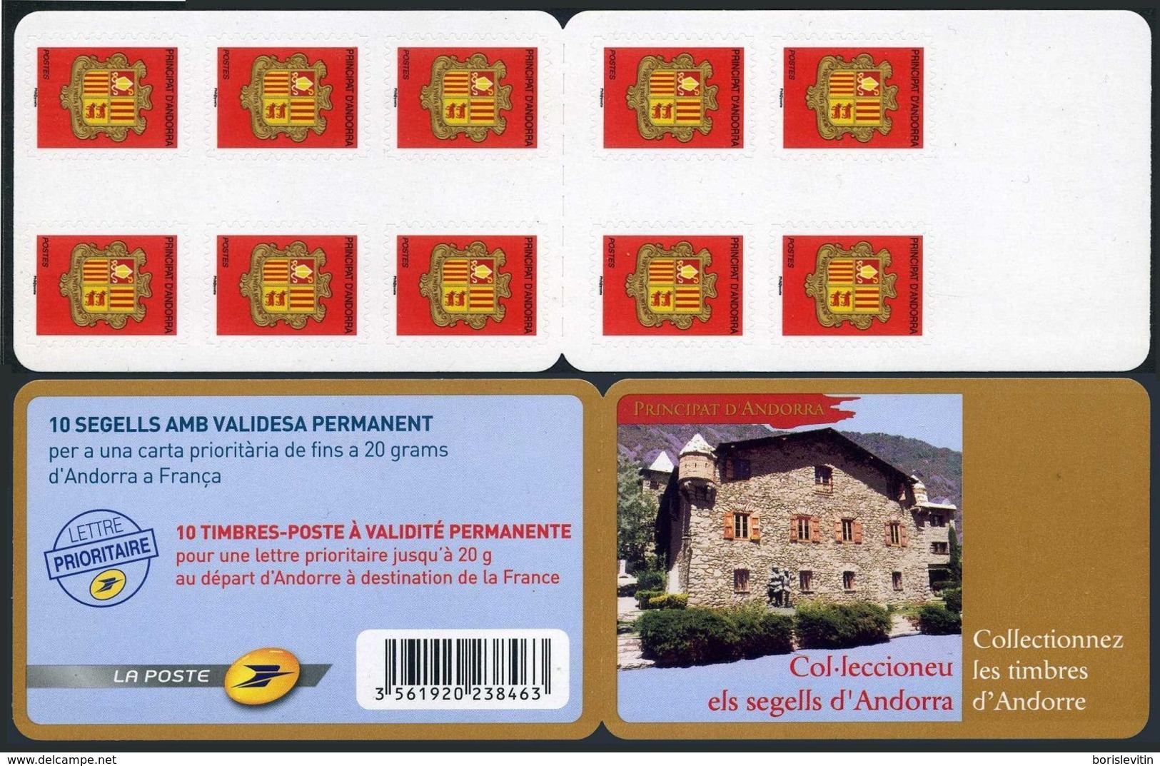 Andorra Fr 623a Booklet,MNH. National Arms,2007. - Nuovi