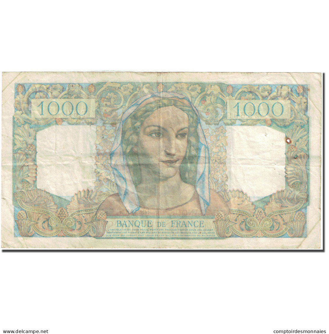 France, 1000 Francs Minerve Et Hercule 1945, 1950-04-20 Fay 41.32 Km 130b - 1 000 F 1945-1950 ''Minerve Et Hercule''