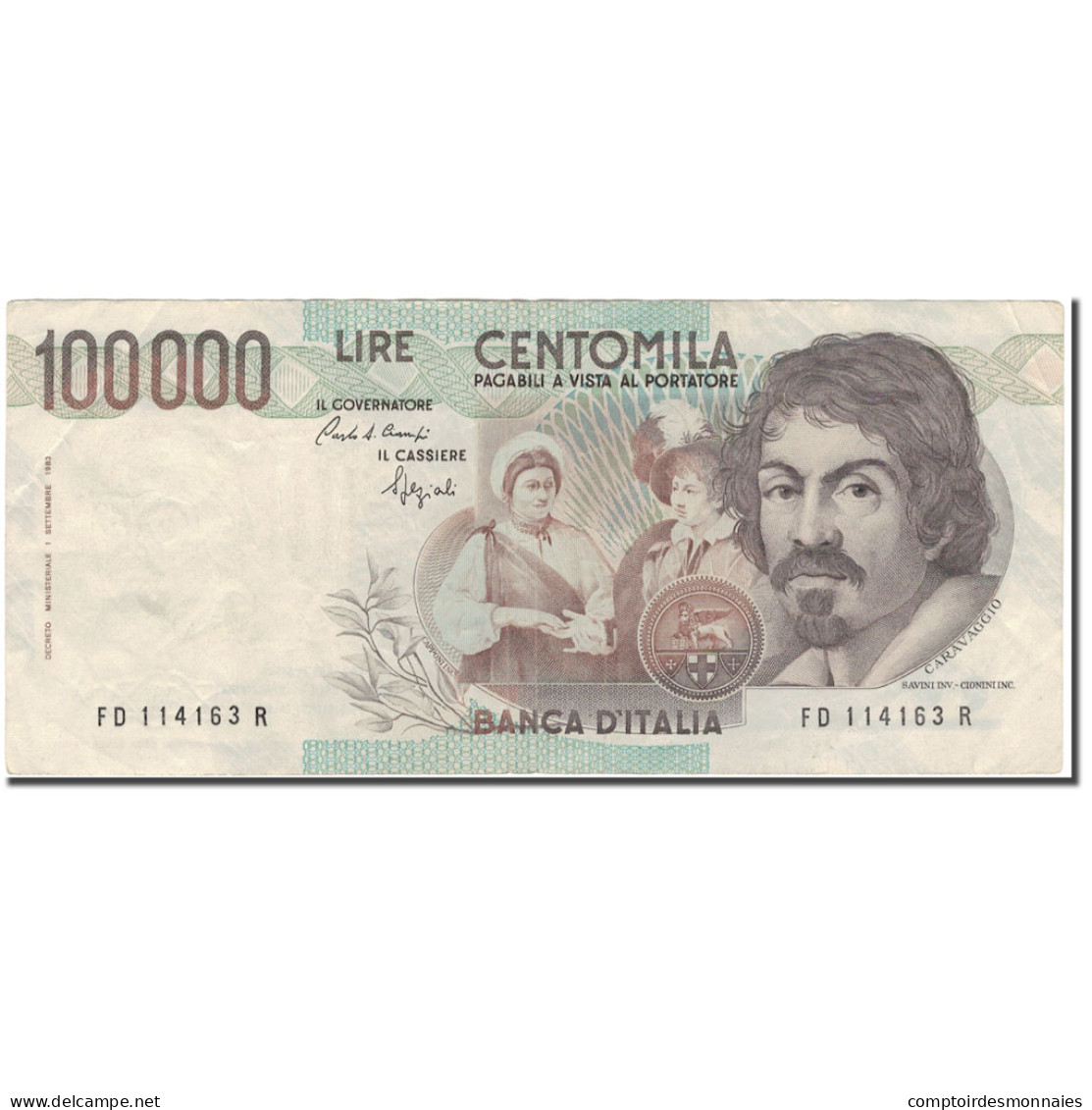 Billet, Italie, 100,000 Lire, 1983-09-01, KM:110b, TTB - 100.000 Lire