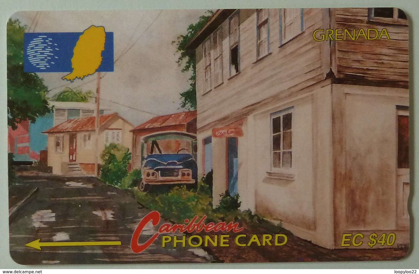 GRENADA - GRE-5C - GPT - 5CRGC- $40 - Street Scene Gouvyave - Used - Grenada