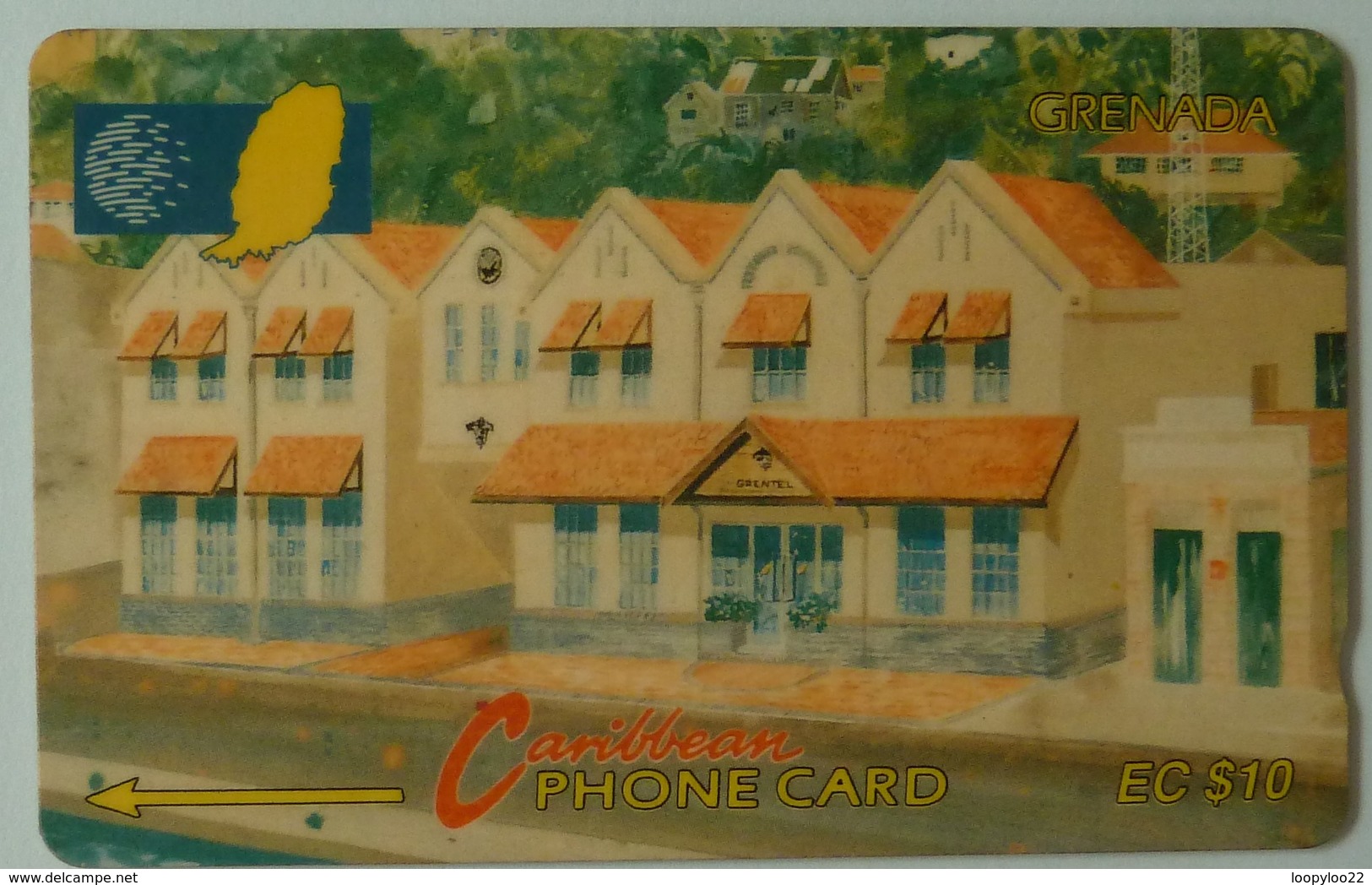 GRENADA - GRE-6A - GPT - 6CGRA - $10 - New Grentel Building - Used - Grenada (Granada)