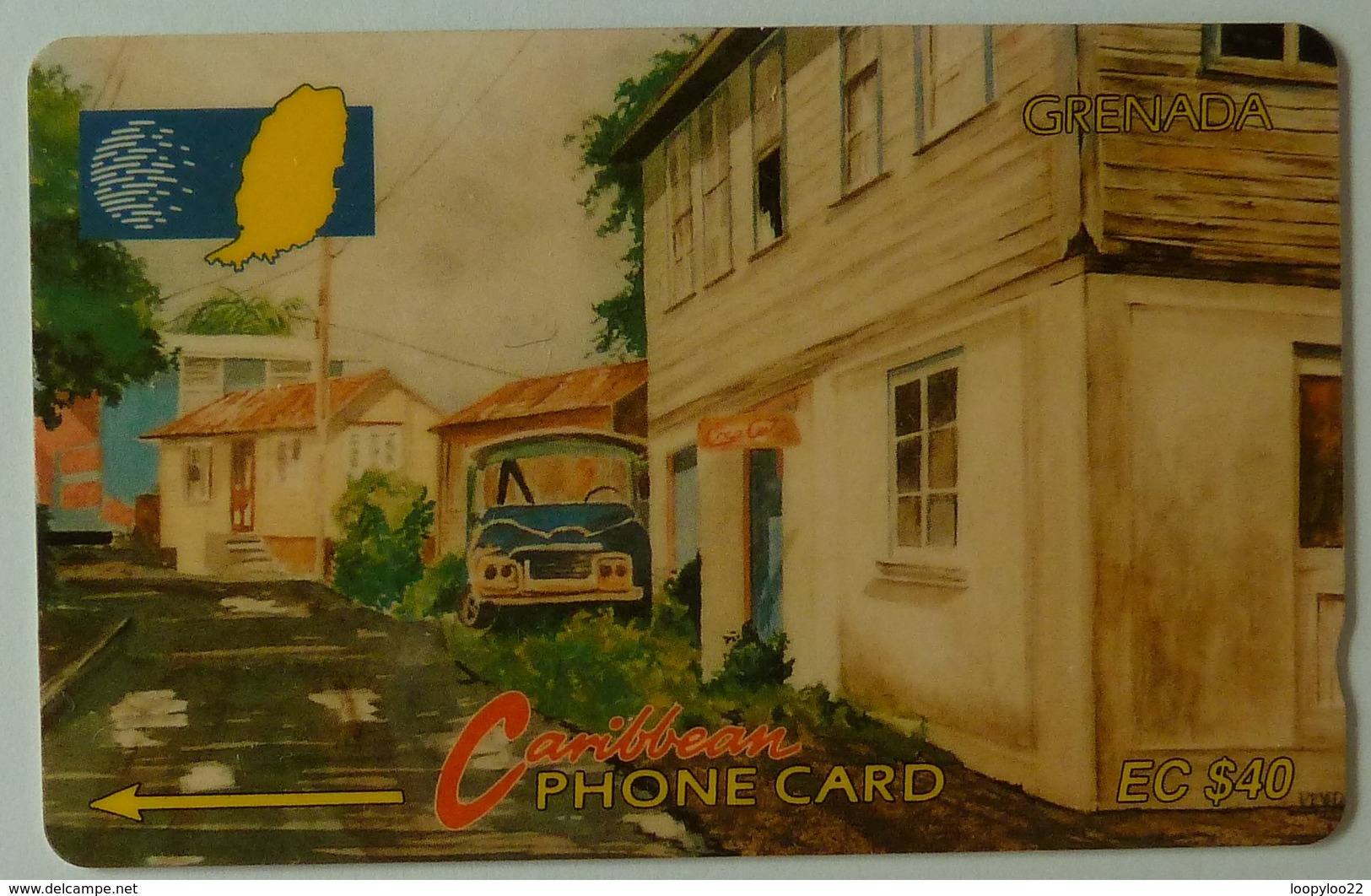 GRENADA - GRE-6C - GPT - 6CGRC- $40 - Street Scene Gouvyave - Used - Grenada