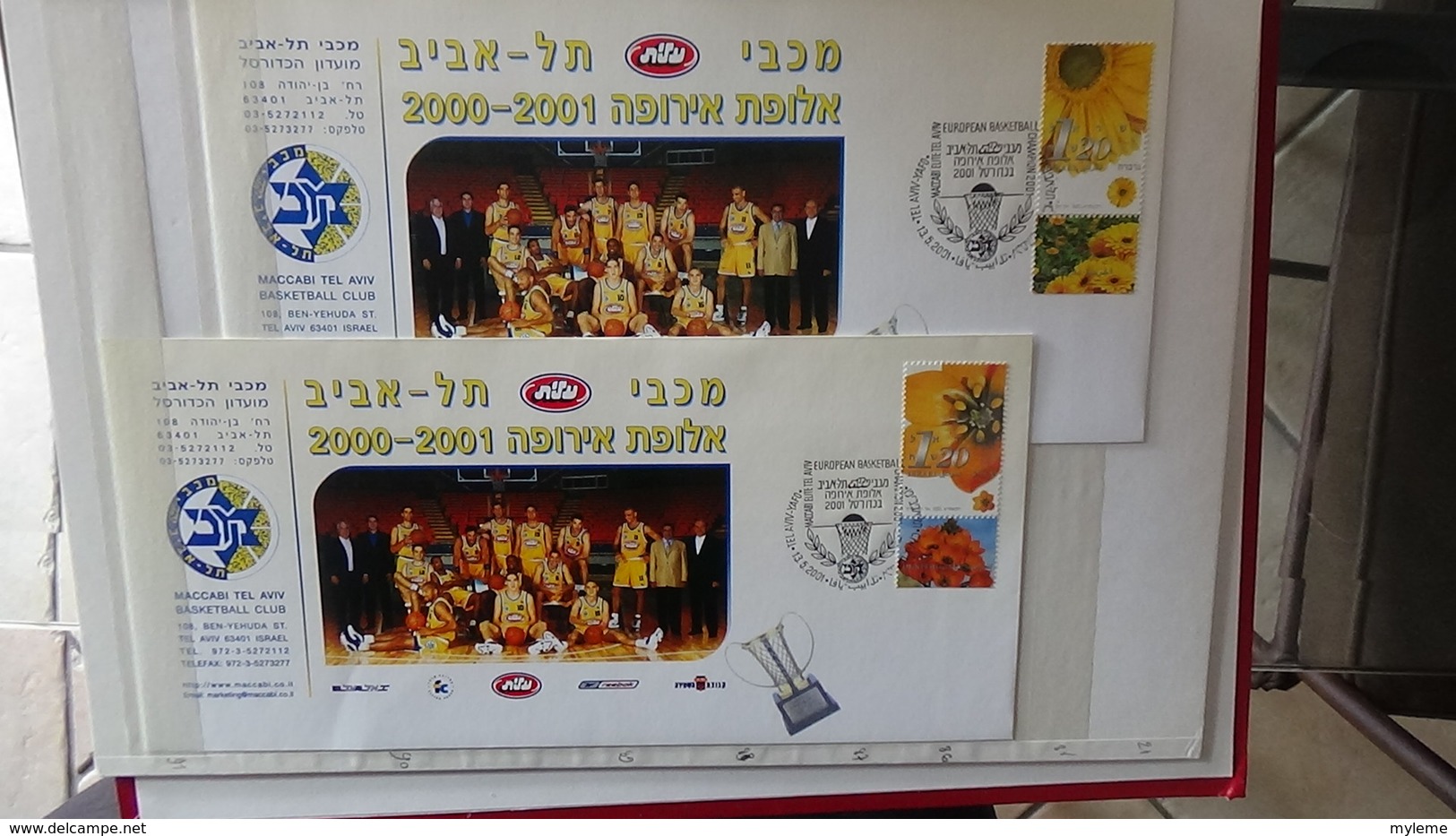 Stock de blocs, carnets et timbres oblitérés 1er d'Israël.