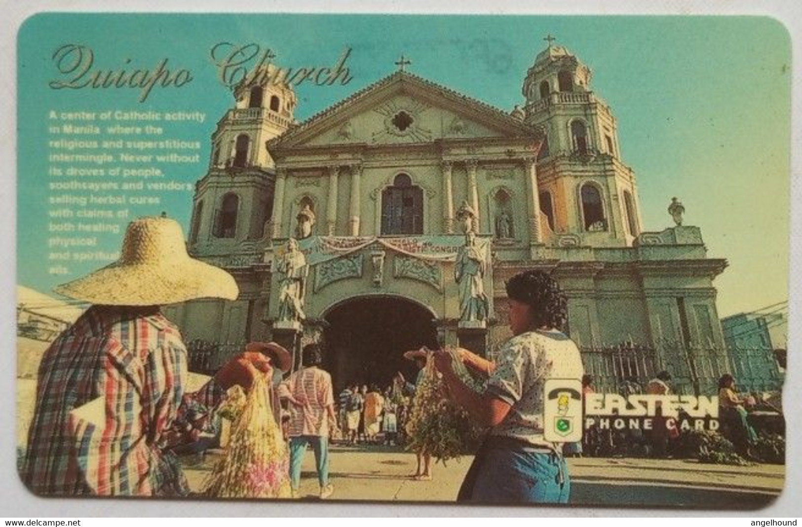 Philippines 600 Units 44PETC Eastern Telecoms  Quiapo Church - Filippine