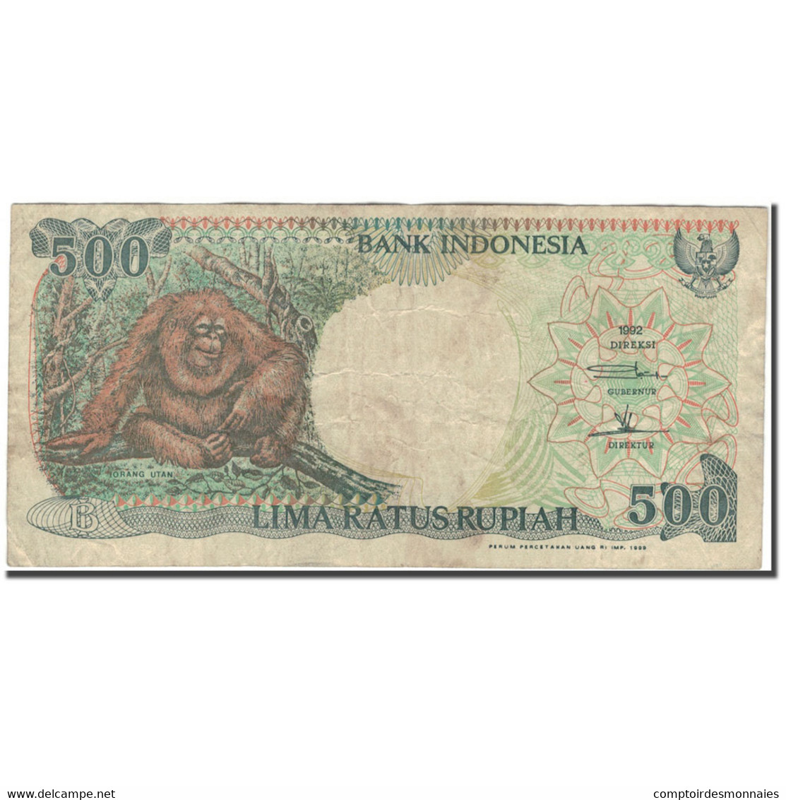 Billet, Indonésie, 500 Rupiah, 1992, KM:128a, B+ - Indonésie