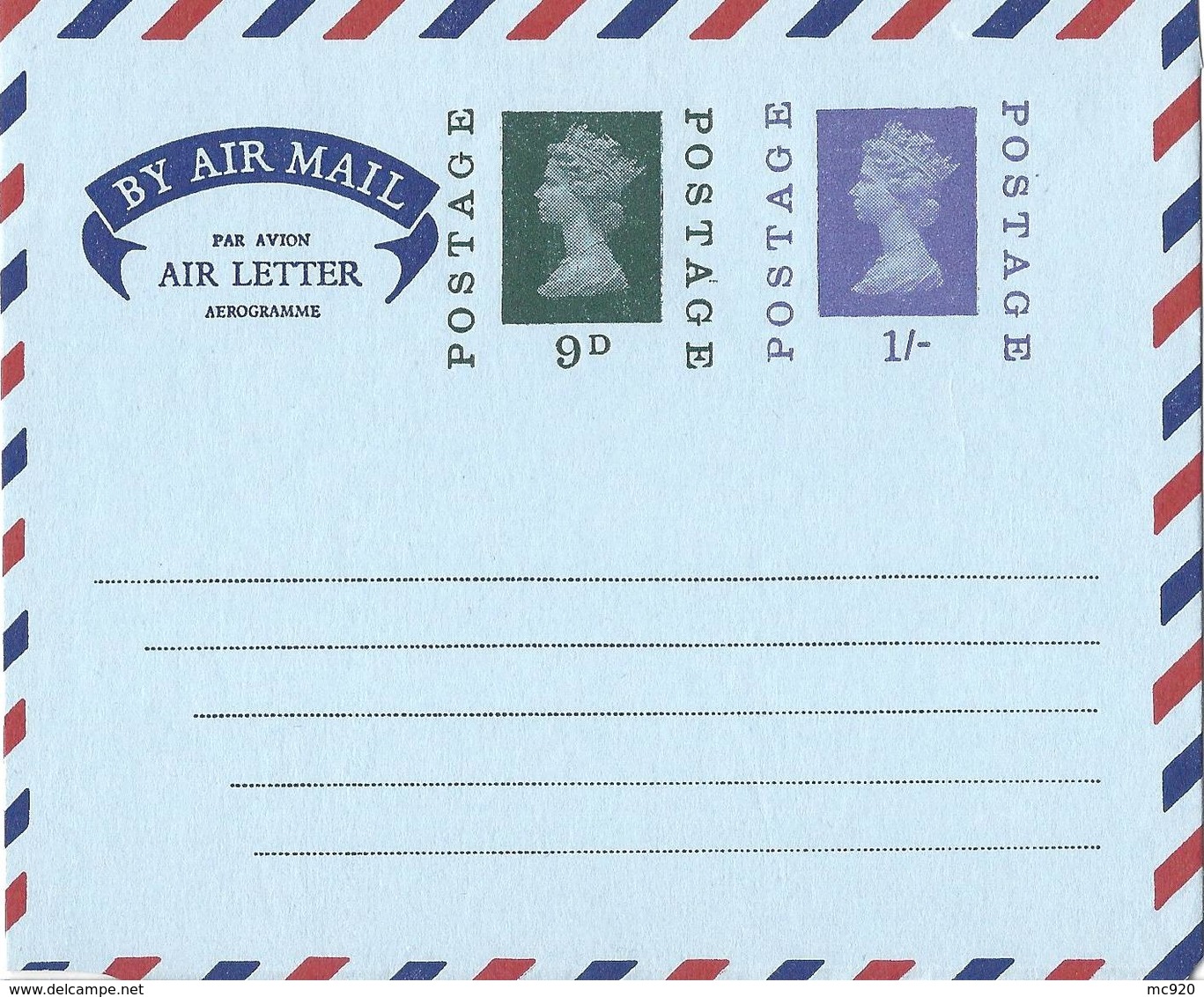 Grande Bretagne Großbritannien Britain, Entier Postal Ganzsachen Postal Stationery, Aérogramme Luftpost Air Letter - Entiers Postaux