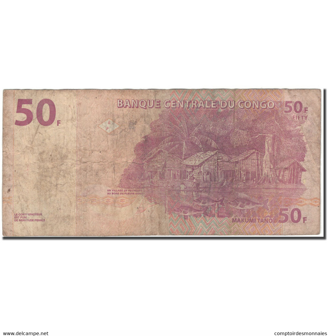 Billet, Congo Democratic Republic, 50 Francs, 2000-01-04, KM:91a, B - República Democrática Del Congo & Zaire