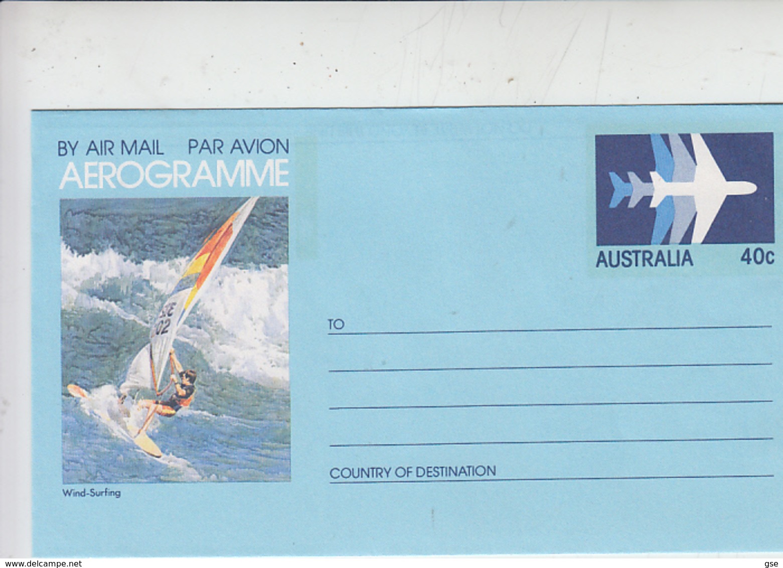 AUSTRALIA  - Aerogramme - Sport -" Wind-Surfing" - Neufs
