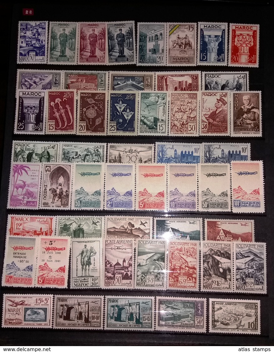 Tunisie 1944-54 Lot De + 130 Timbres Neufs , Yvert# 245/365 - Neufs Sans Charnières ** - Unused Stamps