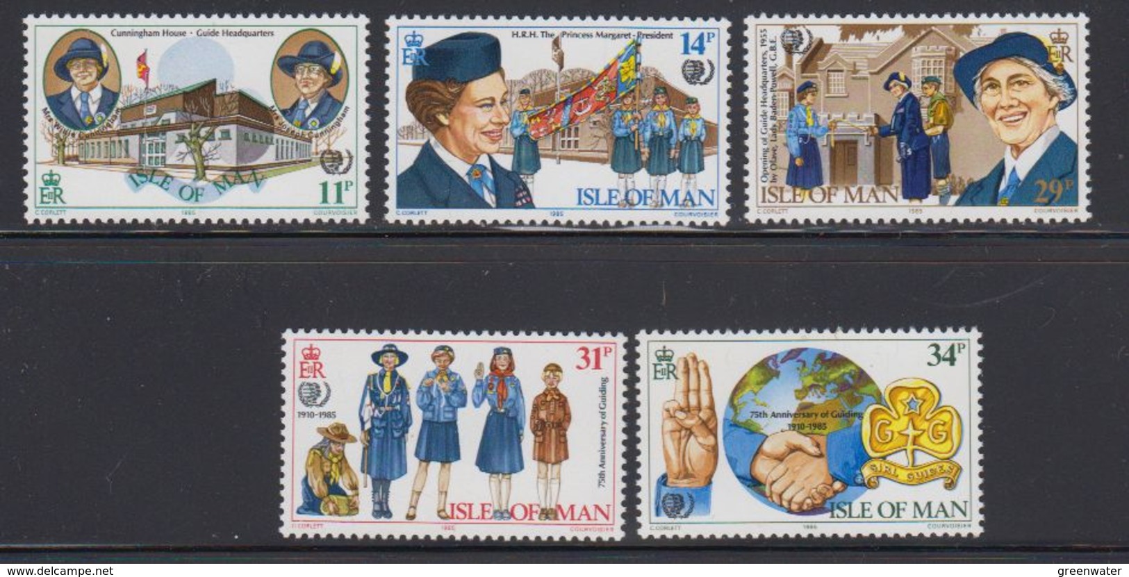 Isle Of Man 1985 Girl Guides 5v ** Mnh (40933B) - Man (Eiland)