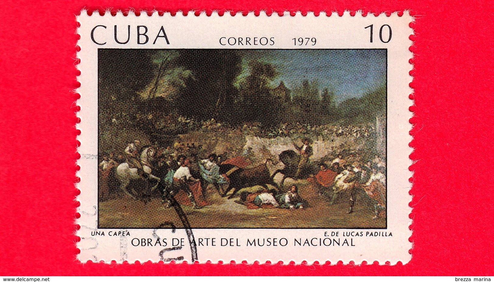 CUBA - Usato - 1979 - Opere D'arte Del Museo Nazionale - Tauromachia, Dipinto Di Eugenio Lucas Padilla (1824-1870) - 10 - Usati