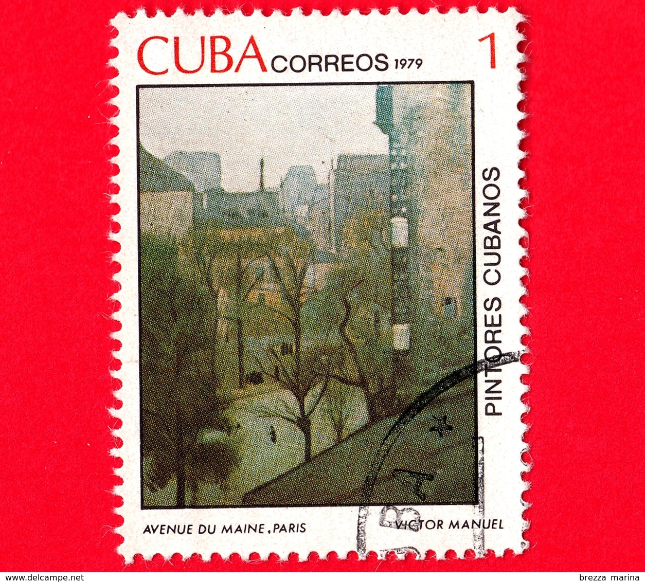 CUBA - Usato - 1979 - Dipinti Di Victor Emmanuel Garcia - Avenue Du Maine, Paris - 1 - Usati