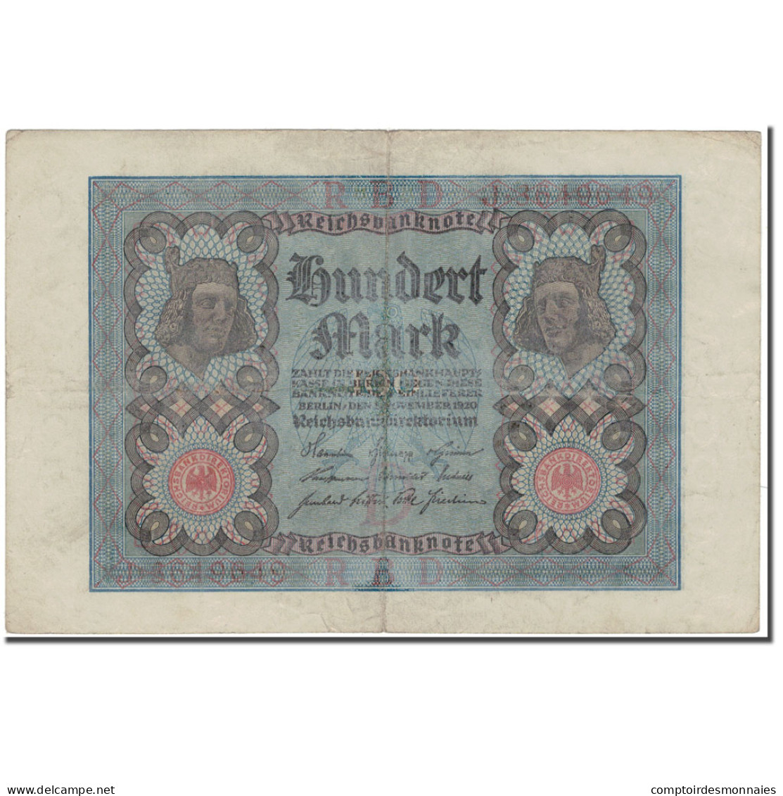 Billet, Allemagne, 100 Mark, 1920-11-01, KM:69a, TB+ - 100 Mark