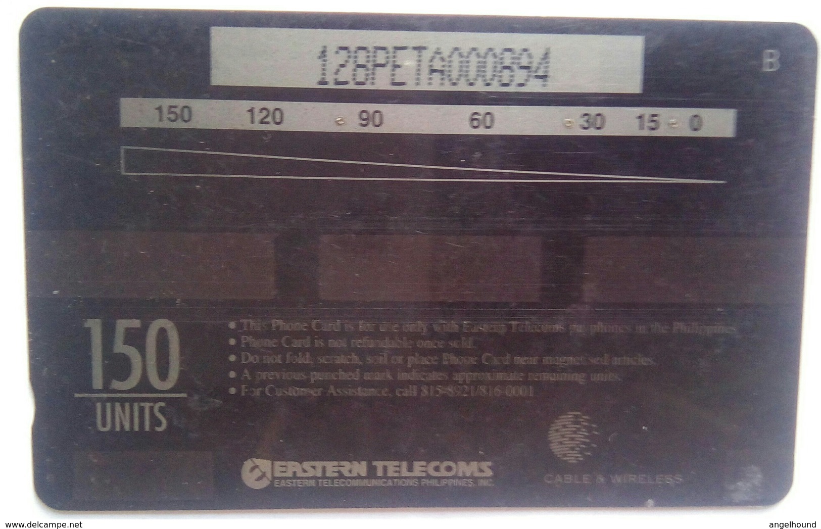 128PETA Eastern Telecoms 150 Units  Manila Bay Sunset - Philippines